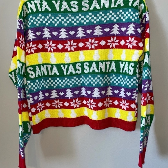 Santa Christmas Sweater
Women's Size M Holiday Pullover Colorful Festive Party - Picture 13 of 14